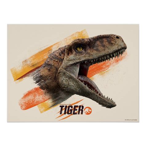 Jurassic World | Atrociraptor Tiger Poster | Zazzle | Tiger poster, Jurassic world, Jurassic