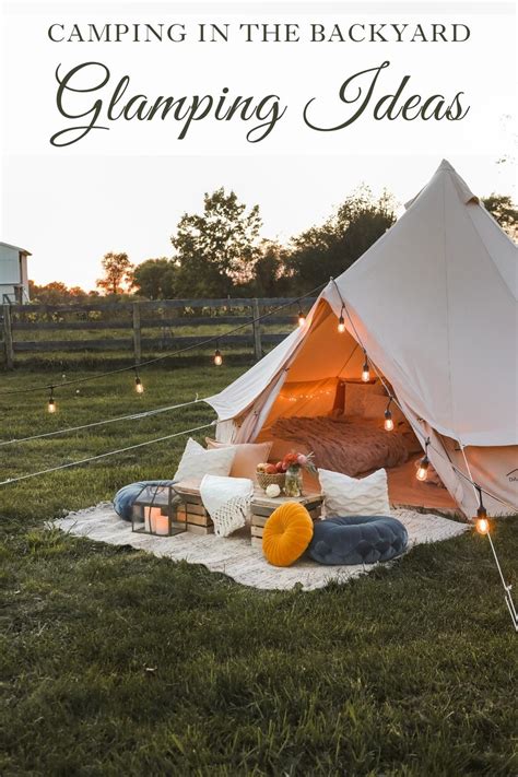 Camping in the backyard & ideas for glamping