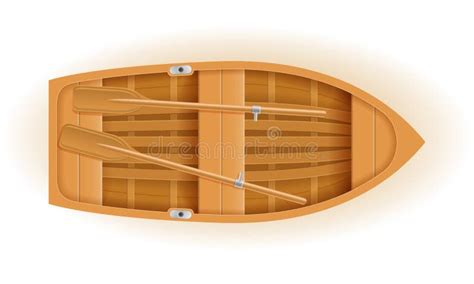 Wooden Boat Top View Vector Illustration Stock Vector - Illustration of lake, brown: 130201104