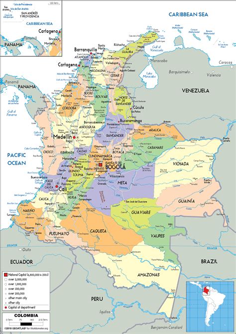 Political Map Of Colombia – Map Vector