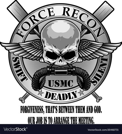 Usmc force recon Royalty Free Vector Image - VectorStock