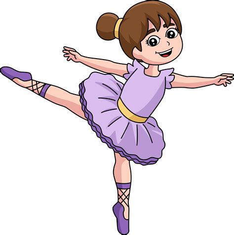 Dancing Ballerina Girl Cartoon Colored Clipart 7066644 Vector Art at Vecteezy