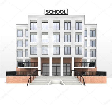 Front view of building design | Modern school building design front ...