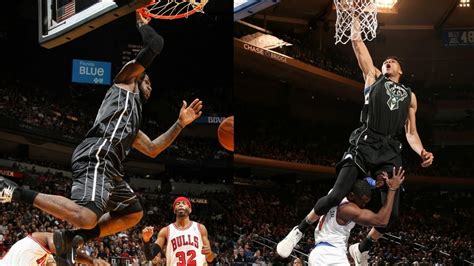 Giannis Antetokounmpo Dunking Over Someone / James Harden Not Impressed ...