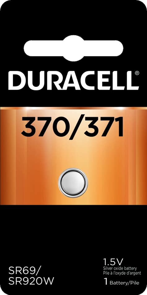 Duracell 370/371 Watch Battery (SR920W) Silver Oxide 1.55V (1 PC)