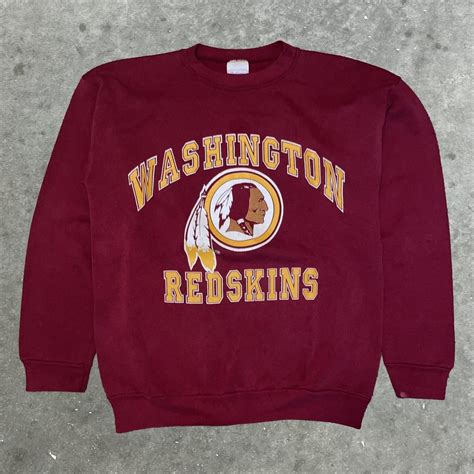 Vintage Washington Redskins NFL Red Crewneck... - Depop