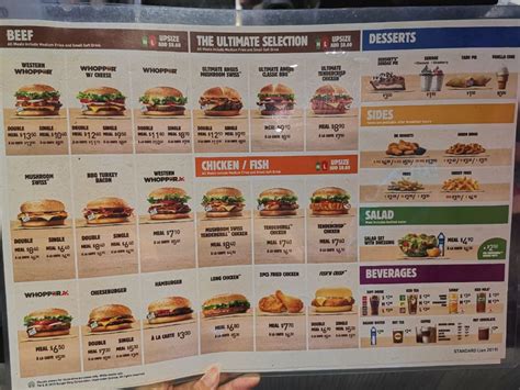 Burger King Menu: Burger King Singapore Menu Updated 2021 - AllSGPromo