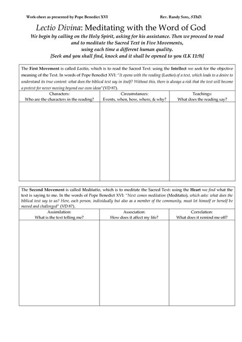 Lectio Divina Worksheet.pdf | DocDroid