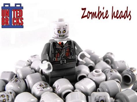 United Bricks Zombie Heads | Custom LEGO Minifigures