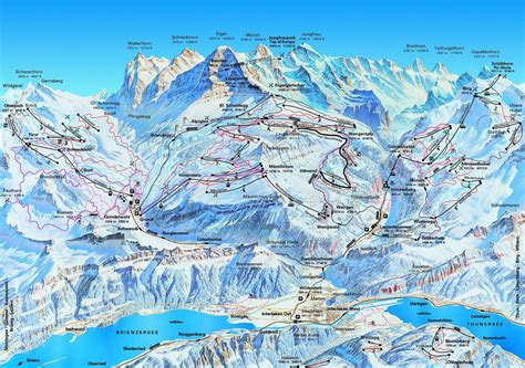 Lauterbrunnen Piste Map | trails & marked ski runs | SNO