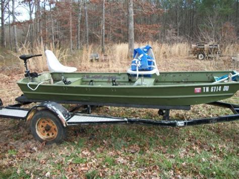 12 FOOT JON BOAT AND TRAILER WITH TROLLING MOTOR for sale in Leoma, Tennessee, United States