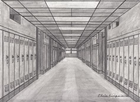 High School Corridor by CreativeBlueHawk on DeviantArt