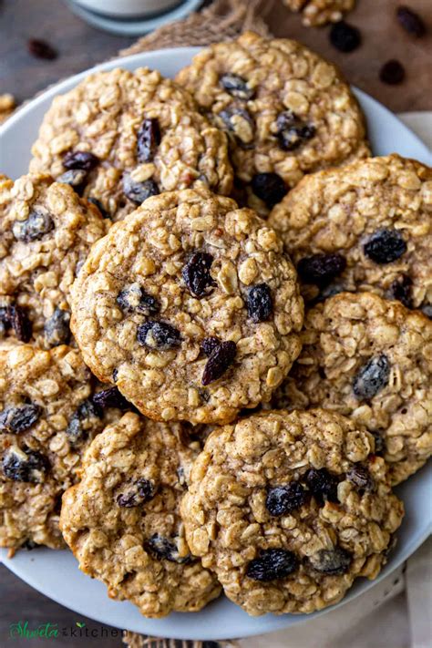 Oatmeal Raisin Walnut Cookies (Eggless) - Shweta in the Kitchen