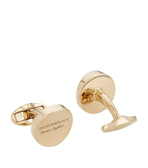 Burberry Concave Logo Cufflinks in Gold (Metallic) for Men - Lyst