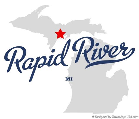 Map of Rapid River, Delta County, MI, Michigan