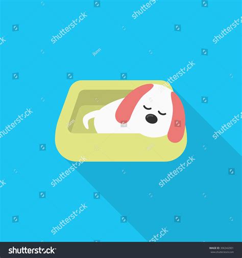 Dog Bed Icon Vector Flat Long Stock Vector 396342001 - Shutterstock