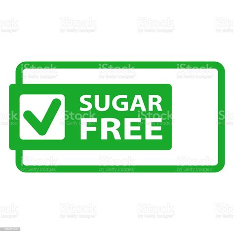 Sugar Free Badge Logo Icon Vector Illustration Isolated On White ...