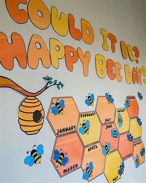 Bee Themed Birthday Chart- Bulletin Board Display | Bee theme, Birthday ...