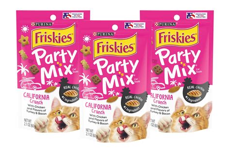 Purina Friskies Party Mix Cat Treats, California Crunch, Made with ...