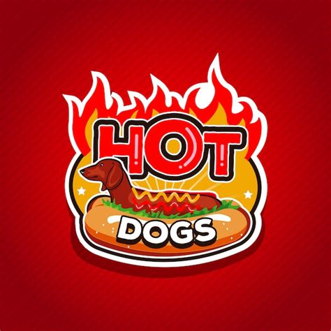 Premium Vector | Hot dogs logo design