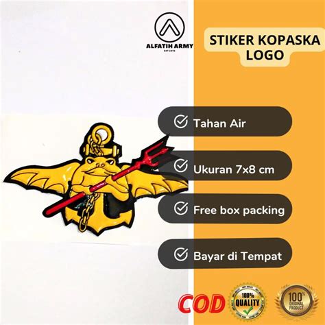 Jual Stiker Kopaska Logo Katak Embos Timbul Waterproof Motor 8cm ...