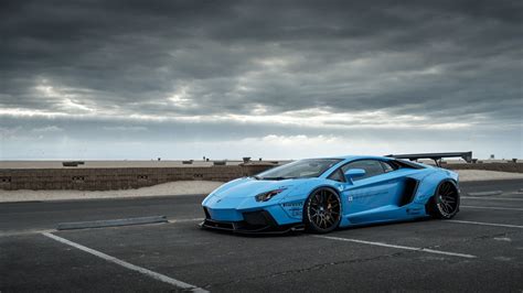 LB Performance Liberty Walk Lamborghini Aventador blue cars #widebody #Lamborghini #car #1080P # ...