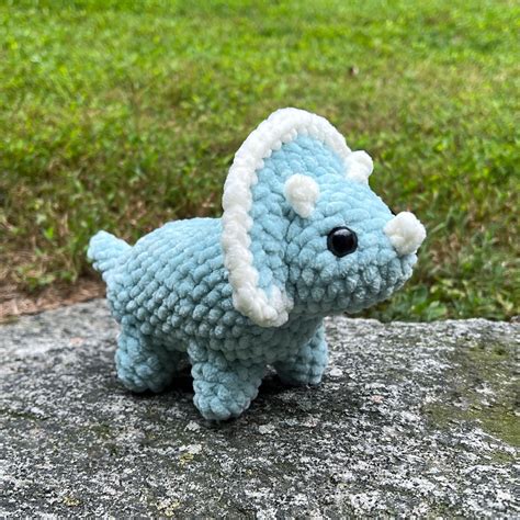 No-sew Triceratops Crochet Amigurumi PDF Pattern - Etsy