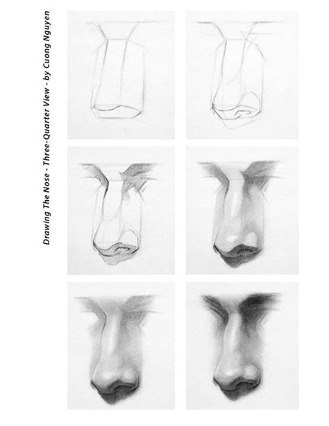 Drawing the nose 3/4 step by step by Cuong Nguyen https://www.facebook ...