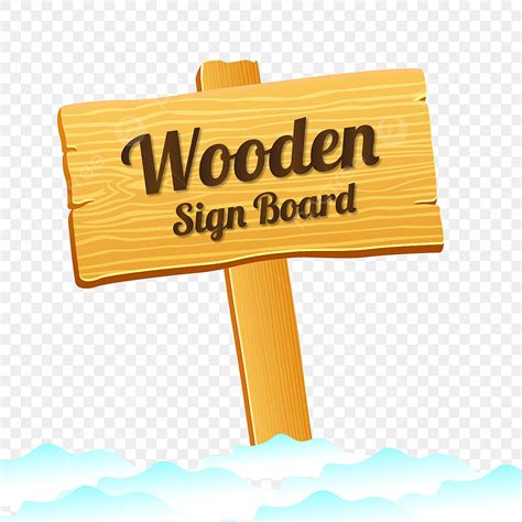 Creative Wooden Sign Board With Text Vector Illustration, Sign, Wooden, Wood PNG and Vector with ...