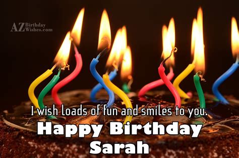 Happy Birthday Sarah - AZBirthdayWishes.com