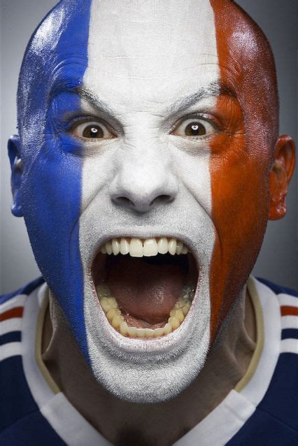 French soccer fan with face paint photo by Monte Isom #monteisom ...