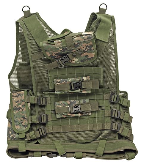 Mesh Tactical Vest - Woodland Digital Camo