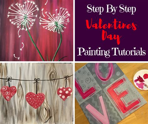 Valentines Day Step By Step Painting - Tracie's Acrylic Painting Tutorials