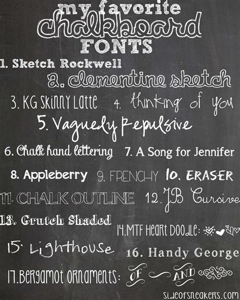 My Favorite Chalkboard Fonts