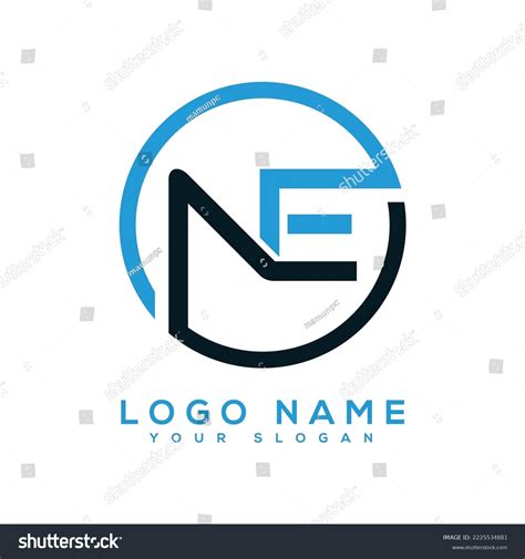 Ne Logo Design Modern Vector Image Stock Vector (Royalty Free ...