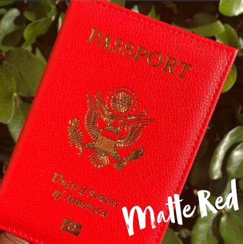 Red Passport Cover Travel Passport Holder w/customization | Etsy