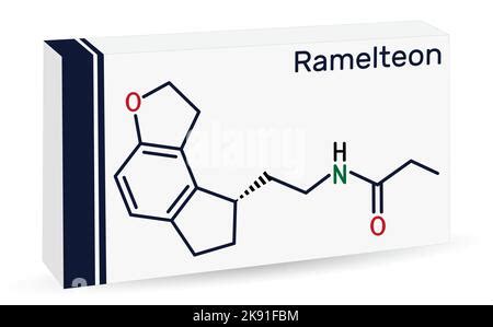 Ramelteon molecule. Structural chemical formula, molecule model Stock Vector Image & Art - Alamy