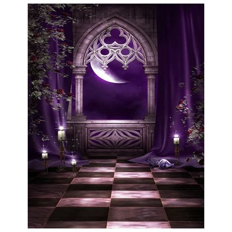 Top Deals Halloween Mysterious Scene Gothic Domed Architecture Arch Door Photography Backdrop ...