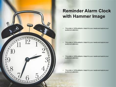 Reminder Alarm Clock With Hammer Image | Presentation Graphics ...