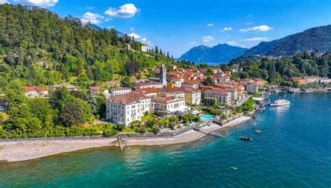 Aerial View of Bellagio Village in Lake Como, in Italy. Stock Photo - Image of landscape ...