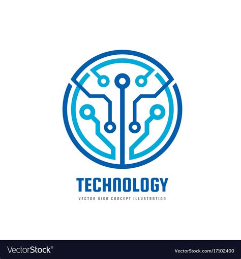 Technology - logo template Royalty Free Vector Image