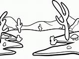 Desert Scene 2 Coloring Page  Free Printable Pages For Kids sketch template