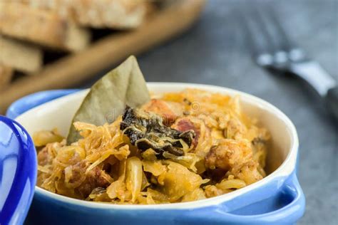 Traditional Polish Food - Bigos Stock Image - Image of bacon, blue ...