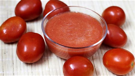 How to make tomato puree - Quick and easy tomato puree recipe - YouTube