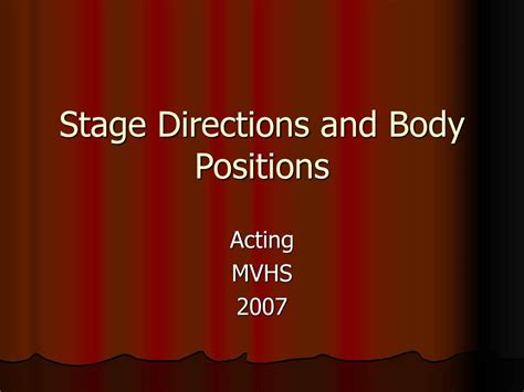 12+ Stage Positions Diagram - VedhXolani