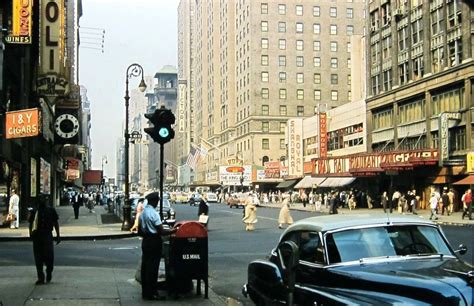 Manhattan: 7th Avenue and 49th Street (1956) -photographer unknown ...