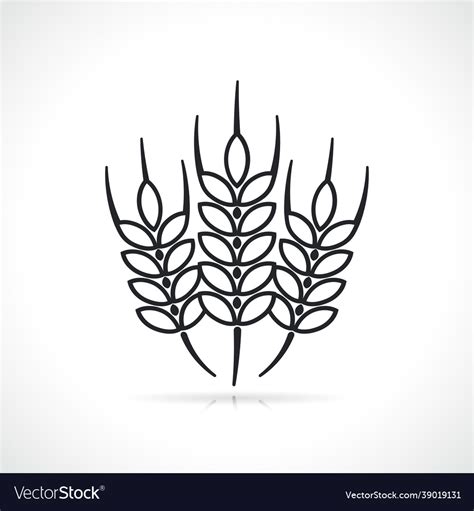 Wheat black and white Royalty Free Vector Image