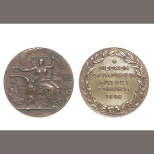 Bonhams : 1896 Olympic Games commemorative medal | 1896 olympics, Olympic games, Olympics