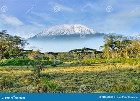 Pictures of the Snow-covered Kilimanjaro in Kenya Stock Photo - Image ...