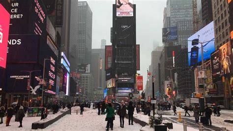 Scenes from a snowy New York City